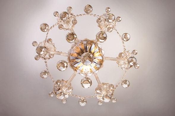 Подвесная люстра Eurosvet Diamond 10052/6 золото/тонированный хрусталь Strotskis