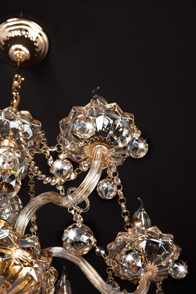 Подвесная люстра Eurosvet Diamond 10052/6 золото/тонированный хрусталь Strotskis