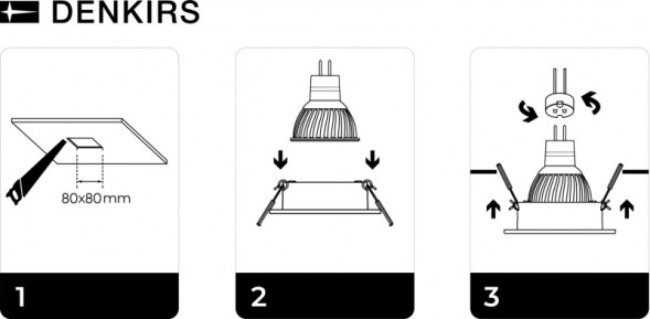 Встраиваемый точечный светильник Denkirs Billum DK3021-CM