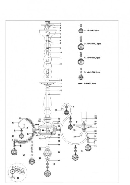 Подвесная люстра Lightstar Elegante 708054