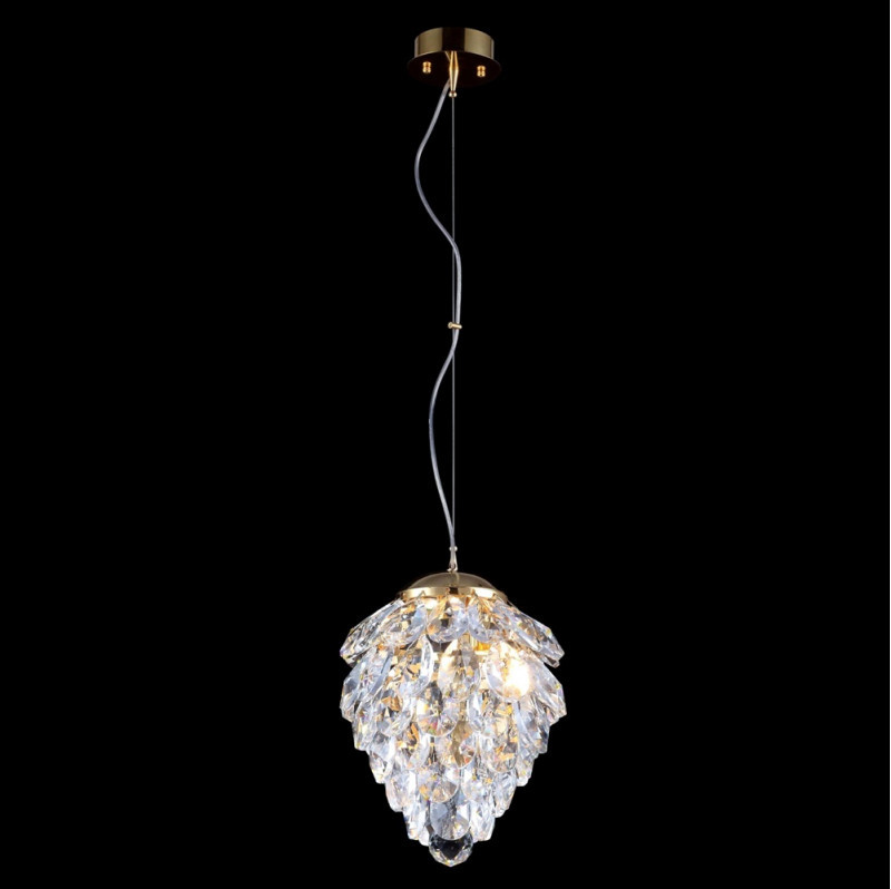 Подвесная люстра Crystal Lux CHARME CHARME SP1+1 LED GOLD/TRANSPARENT