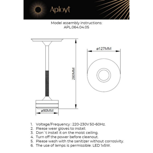 Настольная лампа APLOYT APL.064.04.05 Markel