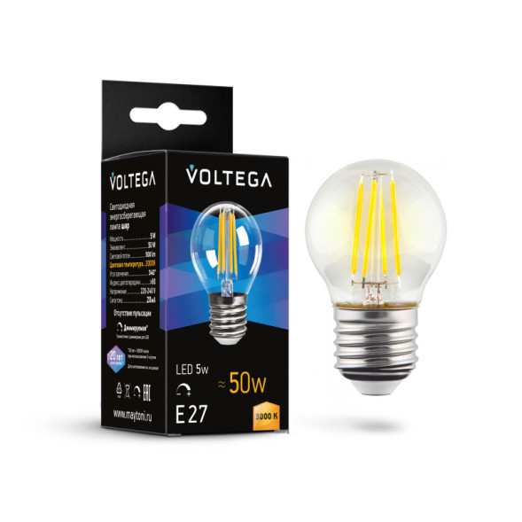 Светодиодная лампа Voltega 7202 Globe dim 5W