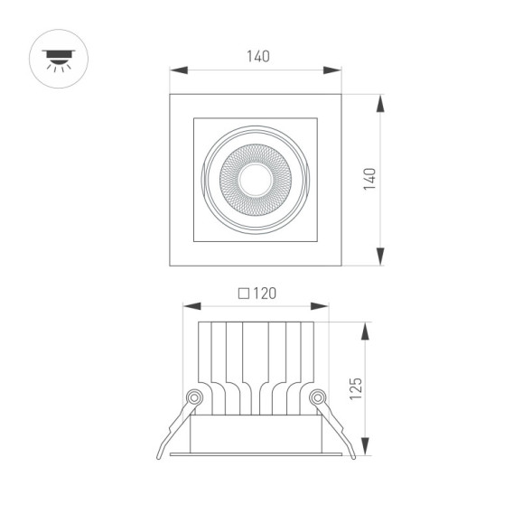 Точечный встраиваемый светильник Arlight Vortex 057920
