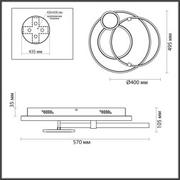 Потолочная люстра LUMION ANEKO 6544/113CL