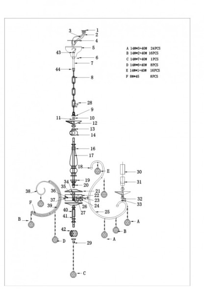 Подвесная люстра Lightstar Elegante 708084