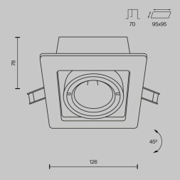Встраиваемый точечный светильник Maytoni Technical Metal Modern DL008-2-01-W