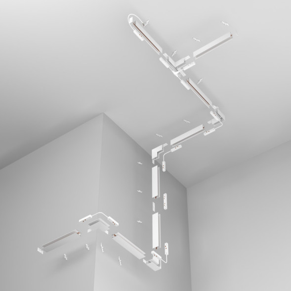 Накладной магнитный шинопровод Maytoni Technical Magnetic track system Exility белый TRX034-411W