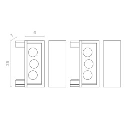 Заглушка для трекового шинопровода ST-Luce Track magnet SKYFLAT ультратонкий накладной черный ST067.409.19