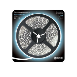 Лента Gauss Black 312000307 36W 12V 350lm белый (холодный) IP20