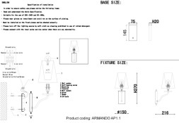 Бра Crystal Lux ARMANDO GOLD ARMANDO AP1.1 GOLD