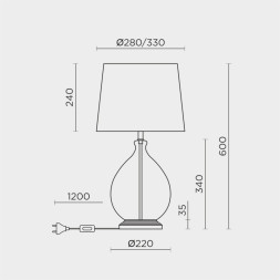 Настольная лампа MODELUX ML.6111 ML.6111.01TL BK