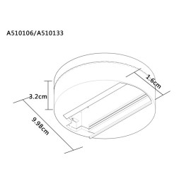 Основание для трековых светильников ARTE Lamp TRACK LIGHTS BLACK A510106