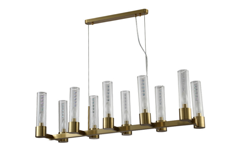 Подвесная люстра Crystal Lux OTONO OTONO SP10 L980 BRASS/TRANSPARENTE