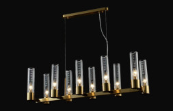 Подвесная люстра Crystal Lux OTONO OTONO SP10 L980 BRASS/TRANSPARENTE