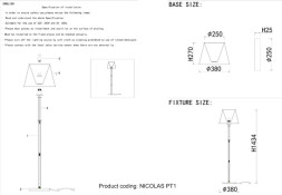 Торшер Crystal Lux NICOLAS NICOLAS PT1 GOLD/WHITE