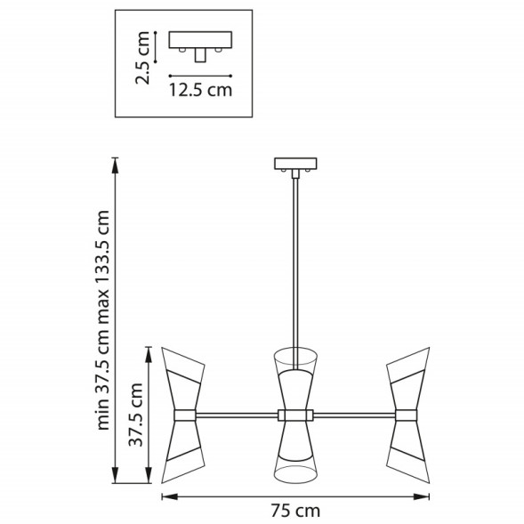 Люстра на штанге Lightstar Strato 817124