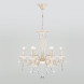 Подвесная люстра Eurosvet Lia 3585/6 белый/прозрачный хрусталь Strotskis