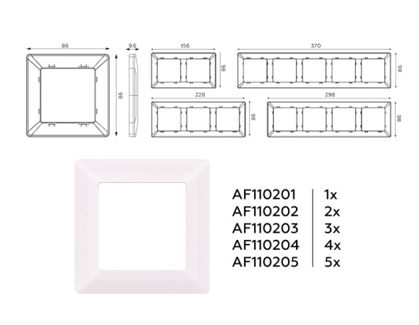 Рамка Ambrella Volt AF110204 ALFA Line