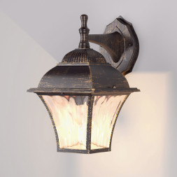 Уличный настенный светильник Elektrostandard GL 1009D черное золото