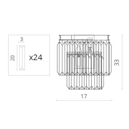 Бра Divinare NOVA 3001/01 AP-2