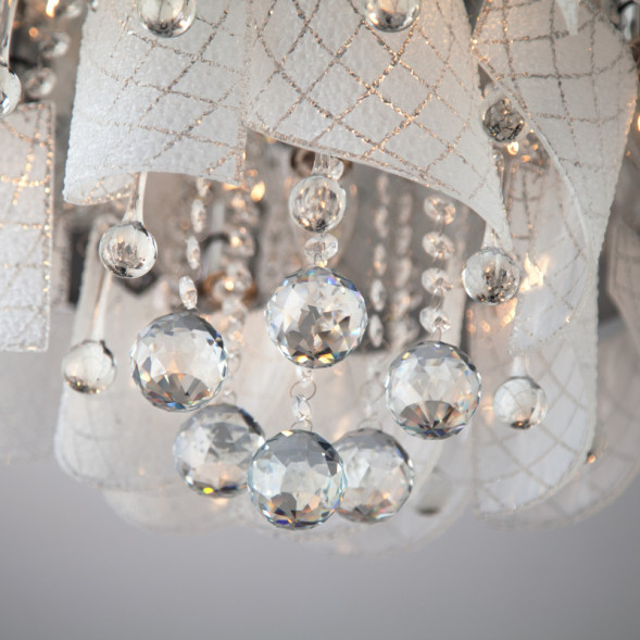 Потолочная люстра Eurosvet cascade 80117/8 хром/белый