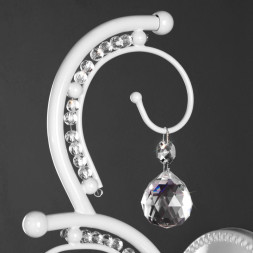 Бра Eurosvet 10107/1 глянцевый белый/прозрачный хрусталь Strots Brezza