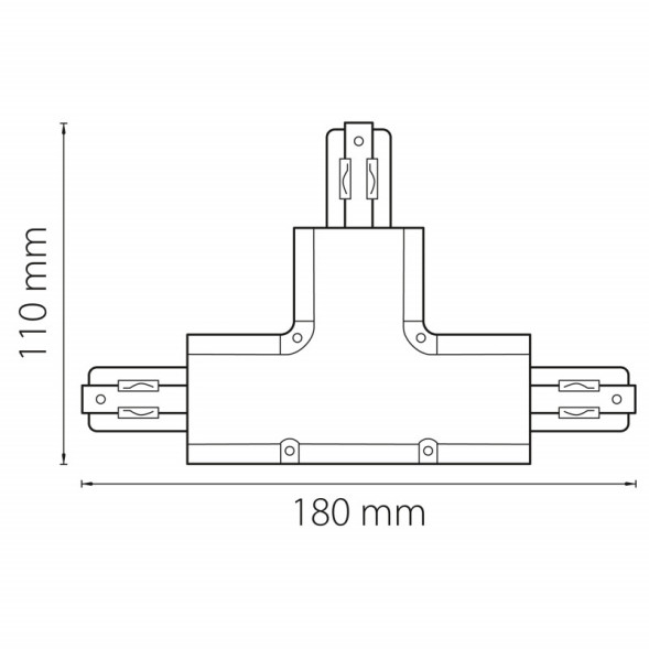 Коннектор для шинопровода Lightstar Track 3 gray 504139