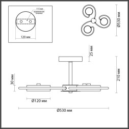 Люстра на штанге LUMION EVIN 5658/36CL