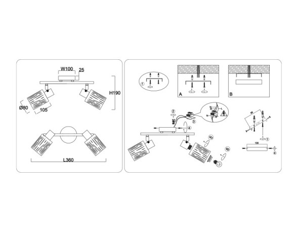 Спот Ambrella Light TR8664 Traditional