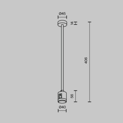 Стойка Maytoni Technical Magnetic trаck system Flarity латунь TRA158C-IPCL1-BS