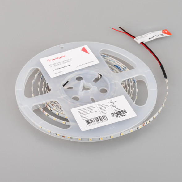 Лента Arlight RT-A80-5mm 2835 037799 25W 24V 2850lm белый (холодный) IP20