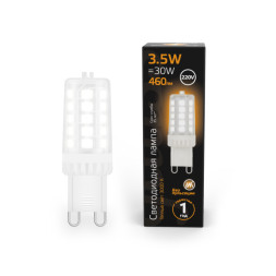 Светодиодная лампа Gauss 107009105 3.5W 220V 460lm G9 белый (теплый)