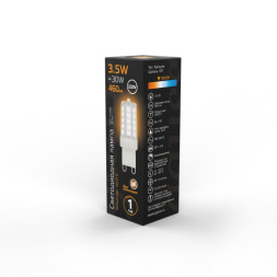 Светодиодная лампа Gauss 107009105 3.5W 220V 460lm G9 белый (теплый)