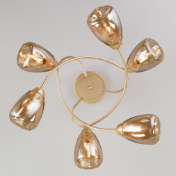 Люстра на штанге Eurosvet Noemi 30168/6 матовое золото