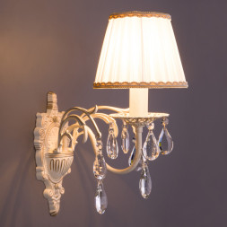 Бра Eurosvet Amelia 3637/1 белый с золотом/прозрачный