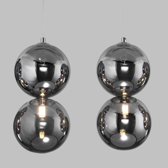 Подвесная люстра Eurosvet Selisa 50092/5 хром/дымчатый