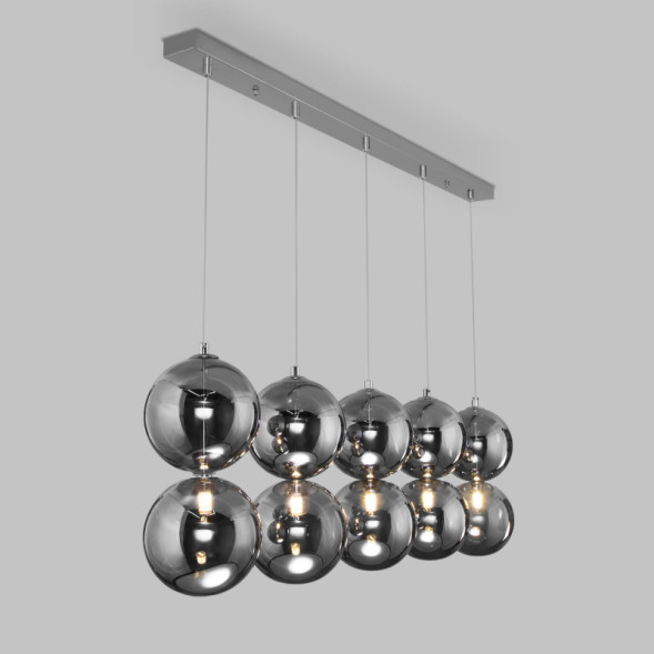 Подвесная люстра Eurosvet Selisa 50092/5 хром/дымчатый