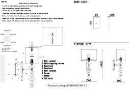Бра Crystal Lux ARMANDO GOLD ARMANDO AP1.2 GOLD