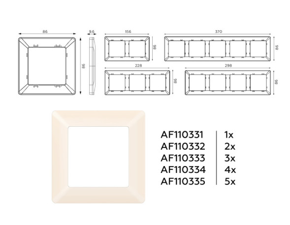 Рамка Ambrella Volt AF110332 ALFA Line