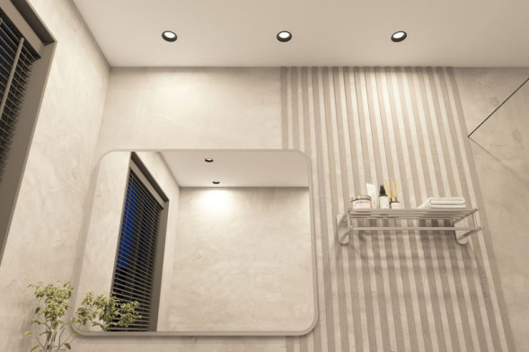 Точечный влагозащищенный светильник Denkirs Deep DK3103-BK