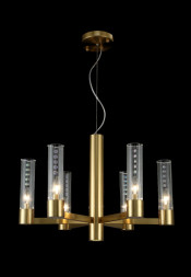 Подвесная люстра Crystal Lux OTONO OTONO SP6+1 BRASS/TRANSPARENTE