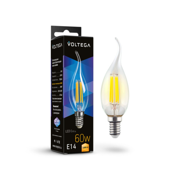 Светодиодная лампа Voltega 7209 Candle wind 6W