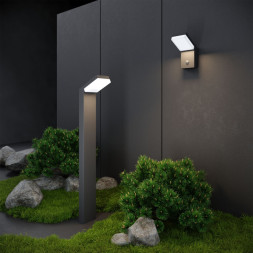 Уличный настенный светильник Elektrostandard 1541 TECHNO LED с датчиком движения Серый