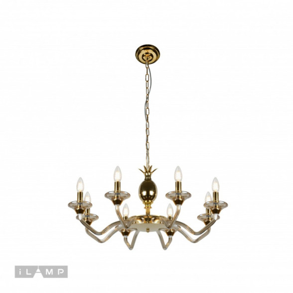 Подвесная люстра iLamp FLO YT2049-8 GD+COG