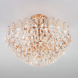 Потолочная люстра Eurosvet Malvina 3649/6 золото/прозрачный хрусталь Strotskis