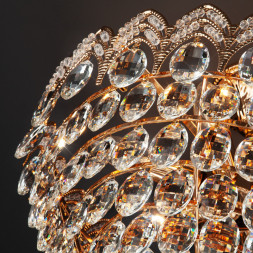 Потолочная люстра Eurosvet Malvina 3649/6 золото/прозрачный хрусталь Strotskis