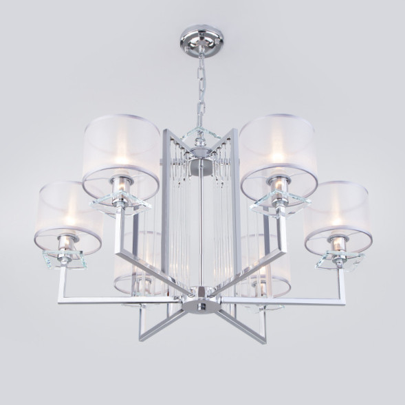 Подвесная люстра Eurosvet FARGO 60123/6 хром Smart (60108/6)