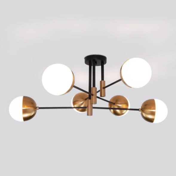 Люстра на штанге Eurosvet NUVOLA 70129/6 латунь