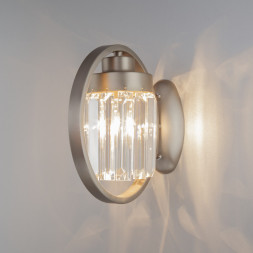 Бра Eurosvet 10128/1 сатин-никель/прозрачный хрусталь Strotskis Loraine